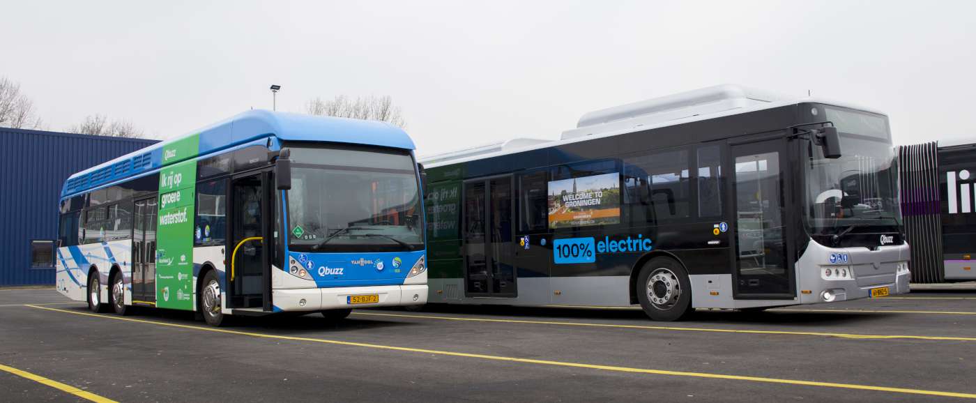 Qbuzz met waterstofbus in Groningen
