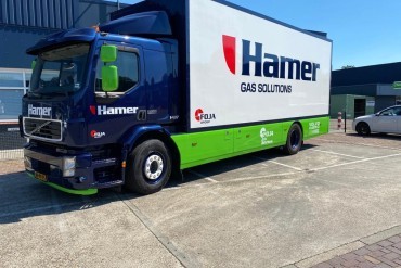 Volvo FE Hybride truck voor Hamer 
