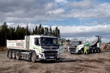 Volvo test elektrische FM en FMX in de bouw