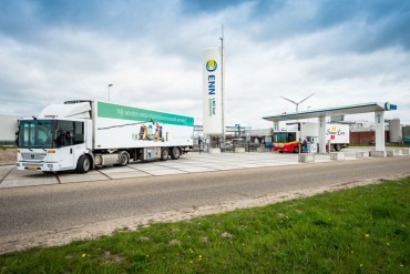 LNG tankstation nabij dc Albert Heijn Zaandam