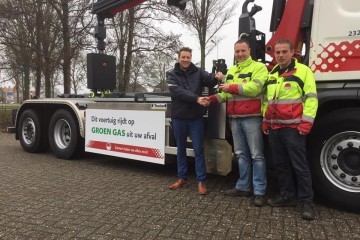 CNG Scania met afzetsysteem voor Omrin