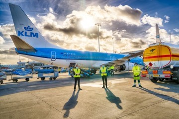 KLM voert eerste vlucht uit met synthetische kerosine