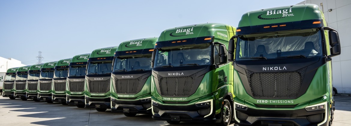 USA: 10 Nikola Fuel Cell trucks voor Biagi Bros